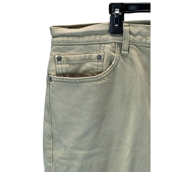 Levis 505 Men's Regular Fit Beige Jeans W40 L32 Cotton Denim Straight Leg Casual - Picture 6 of 10